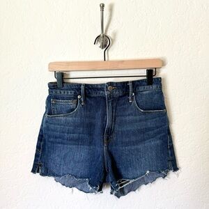 EUC GOOD AMERICAN CHT-OFF SHORTS IN BLUE 464